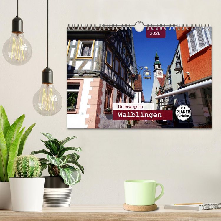 Produktbild: Unterwegs in Waiblingen (Wandkalender 2026 DIN A4 quer), CALVENDO Monatskalender