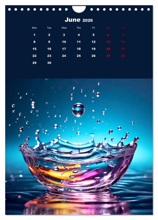 Produktbild: The symphony of drops (Wall Calendar 2026 DIN A4 portrait), CALVENDO 12 Month Wall Calendar