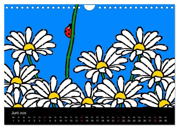 Produktbild: Humorvolle PopArt - Kunstkalender von Claudia Elsner (Wandkalender 2026 DIN A4 quer), CALVENDO Monatskalender