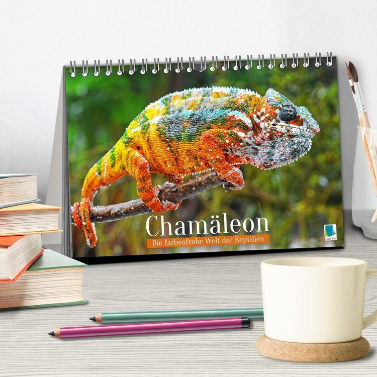 Produktbild: Cham&auml;leon: Die farbenfrohe Welt der Reptilien (Tischkalender 2026 DIN A5 quer), CALVENDO Monatskalender
