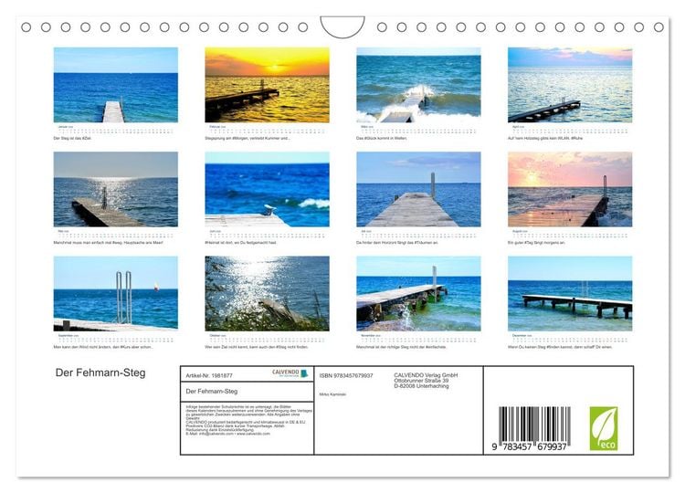 Produktbild: Der Fehmarn-Steg (Wandkalender 2026 DIN A4 quer), CALVENDO Monatskalender