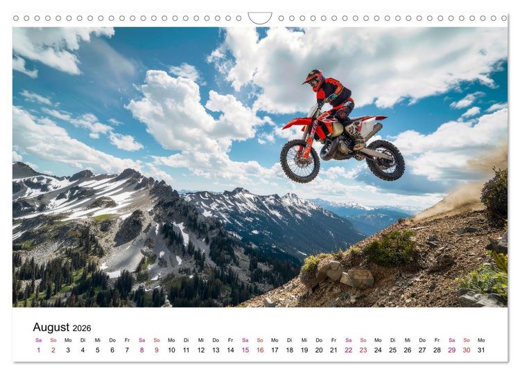 Produktbild: Motocross Erlebnisse (Wandkalender 2026 DIN A3 quer), CALVENDO Monatskalender