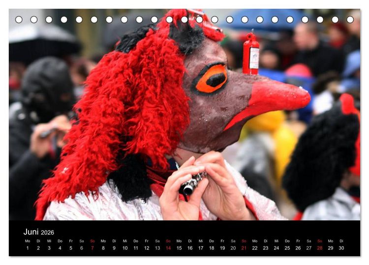 Produktbild: Basler Fasnacht - die drey scheenschte D&auml;&auml;g (Tischkalender 2026 DIN A5 quer), CALVENDO Monatskalender