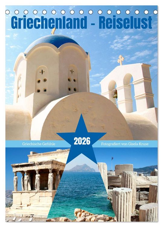 Produktbild: Griechenland - Reiselust (Tischkalender 2026 DIN A5 hoch), CALVENDO Monatskalender