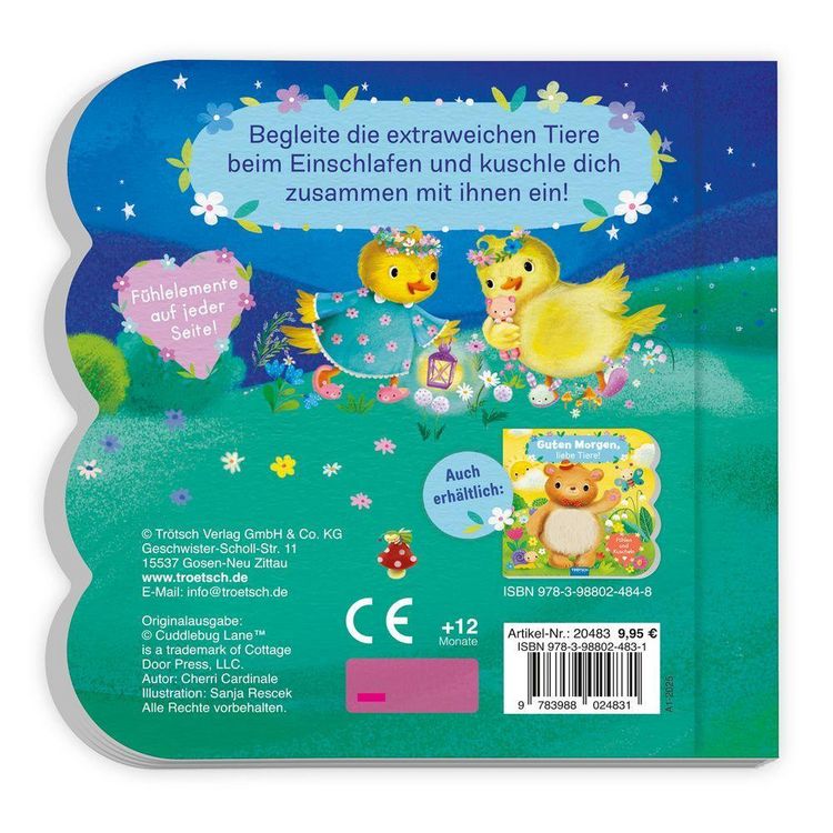 Produktbild: Tr&ouml;tsch F&uuml;hlbuch Gute Nacht, liebe Tiere! F&uuml;hlen und Kuscheln