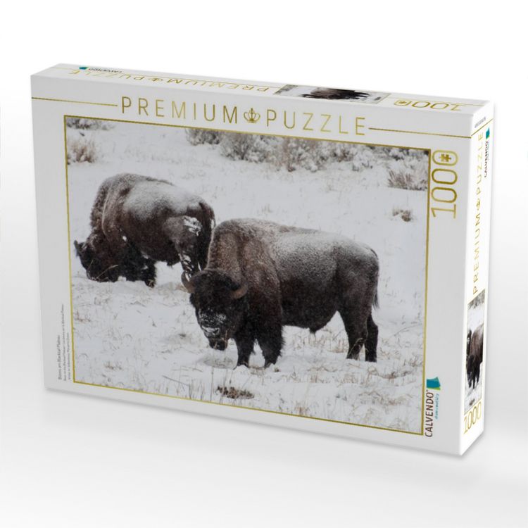 Produktbild: CALVENDO Puzzle Bisons am Blacktail Plateau | 1000 Teile Lege-Gr&ouml;&szlig;e 64x48cm Foto-Puzzle f&uuml;r gl&uuml;ckliche Stunden