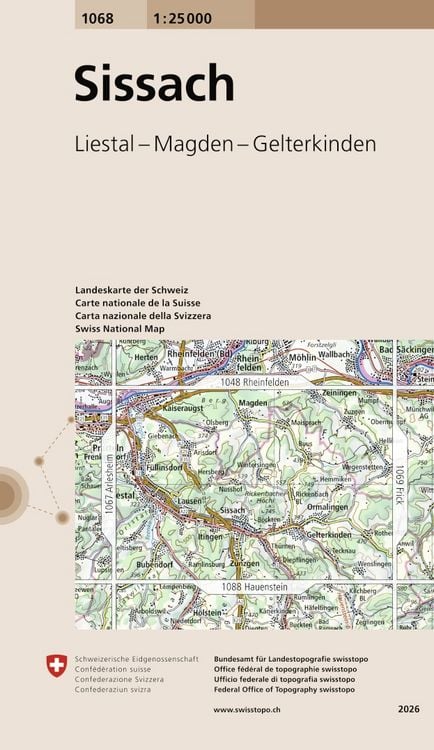 Produktbild: Swisstopo 1 : 25 000 Sissach