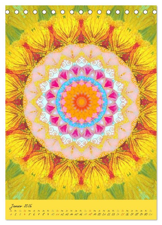 Produktbild: Mandala Energien (Tischkalender 2026 DIN A5 hoch), CALVENDO Monatskalender