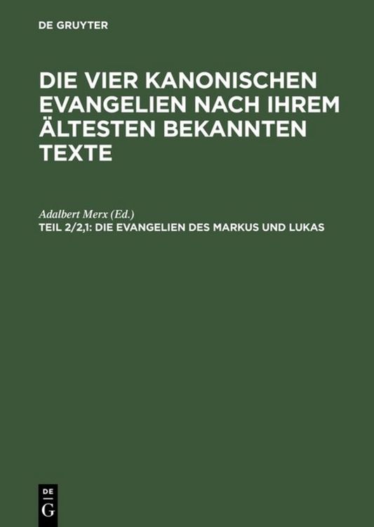 Produktbild: Die Evangelien des Markus und Lukas