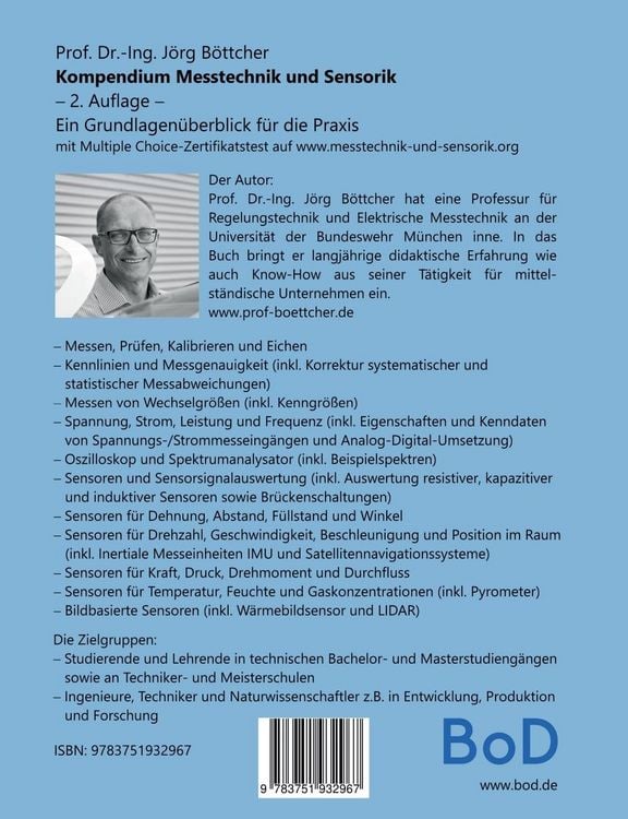 Produktbild: Kompendium Messtechnik und Sensorik