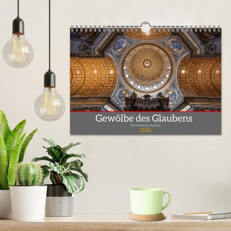 Produktbild: Gew&ouml;lbe des Glaubens &ndash; Kirchendecken Europas (Wandkalender 2026 DIN A4 quer), CALVENDO Monatskalender