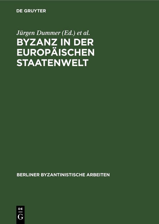 Produktbild: Byzanz in der europ&auml;ischen Staatenwelt