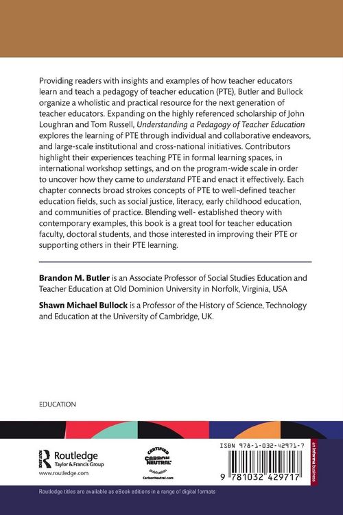 Produktbild: Understanding a Pedagogy of Teacher Education