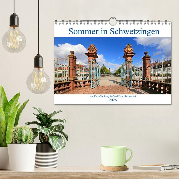 Produktbild: Sommer in Schwetzingen von Karin Vahlberg Ruf und Petrus Bodenstaff (Wandkalender 2026 DIN A4 quer), CALVENDO Monatskalender