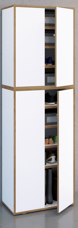 Produktbild: XL Holz Gro&szlig;er Schuhschrank Schuhkommode Salia B60