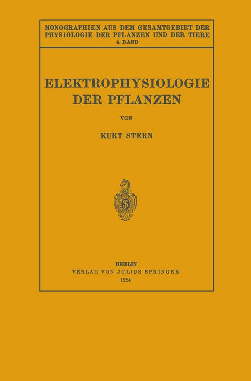 Produktbild: Elektrophysiologie der Pflanzen