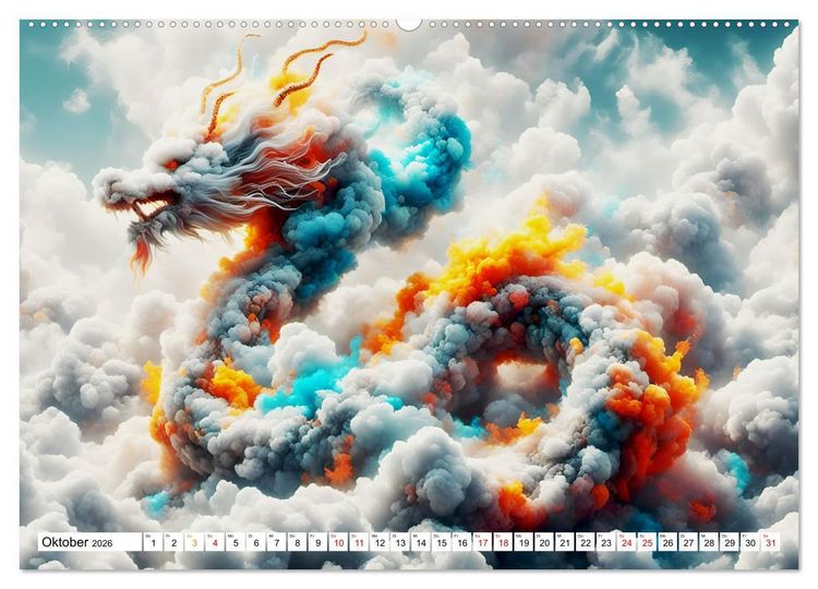Produktbild: Wolkenkreaturen (Wandkalender 2026 DIN A2 quer), CALVENDO Monatskalender