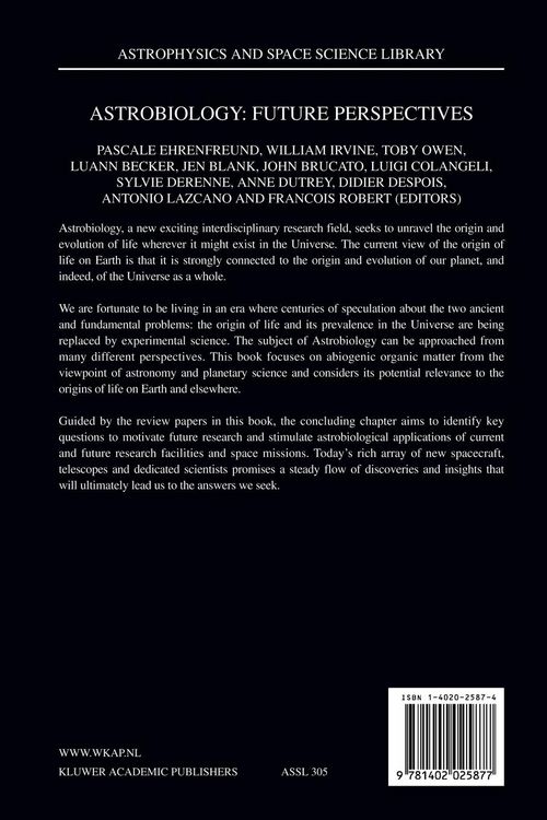 Produktbild: Astrobiology: Future Perspectives
