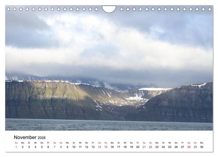 Produktbild: Svalbard 2026 (Wandkalender 2026 DIN A4 quer), CALVENDO Monatskalender