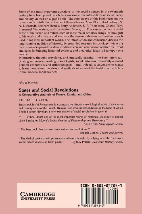 Produktbild: Vision and Method in Historical Sociology
