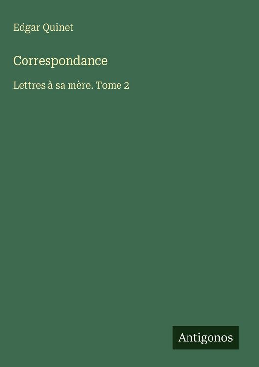 Produktbild: Correspondance