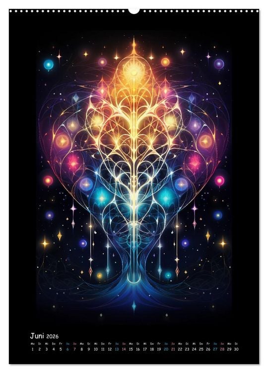 Produktbild: Fractale Mandalas (hochwertiger Premium Wandkalender 2026 DIN A2 hoch), Kunstdruck in Hochglanz