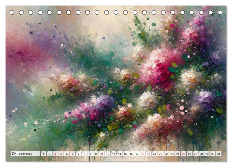 Produktbild: Action Painting: Die Energie der Gef&uuml;hlslandschaften (Tischkalender 2026 DIN A5 quer), CALVENDO Monatskalender
