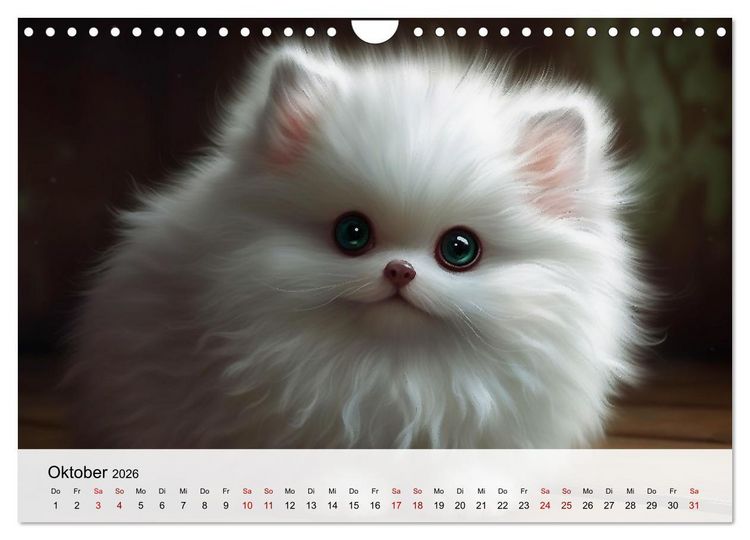 Produktbild: Zauberhafte Fluffies (Wandkalender 2026 DIN A4 quer), CALVENDO Monatskalender