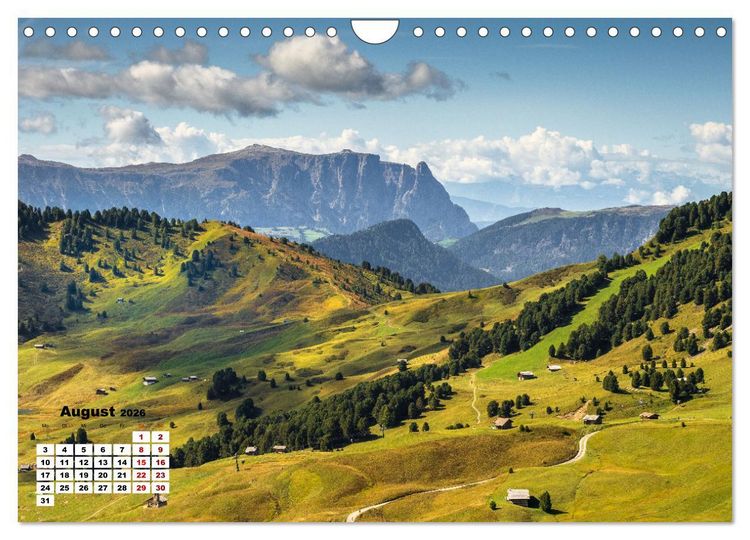 Produktbild: Berggipfel der Dolomiten (Wandkalender 2026 DIN A4 quer), CALVENDO Monatskalender