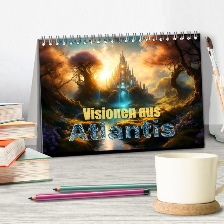 Produktbild: Visionen aus Atlantis (Tischkalender 2026 DIN A5 quer), CALVENDO Monatskalender