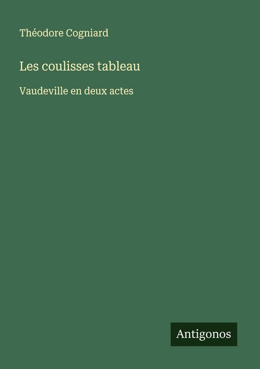 Produktbild: Les coulisses tableau