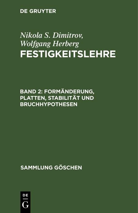 Produktbild: Form&auml;nderung, Platten, Stabilit&auml;t und Bruchhypothesen