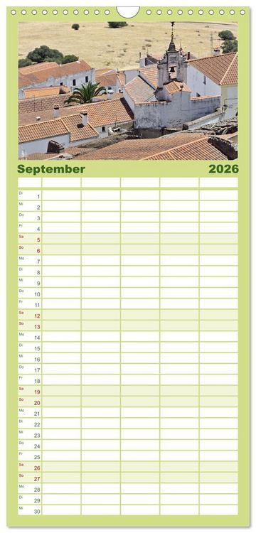Produktbild: Familienplaner 2026 - Extremadura Spanien mit 5 Spalten (Wandkalender, 21 x 45 cm) CALVENDO