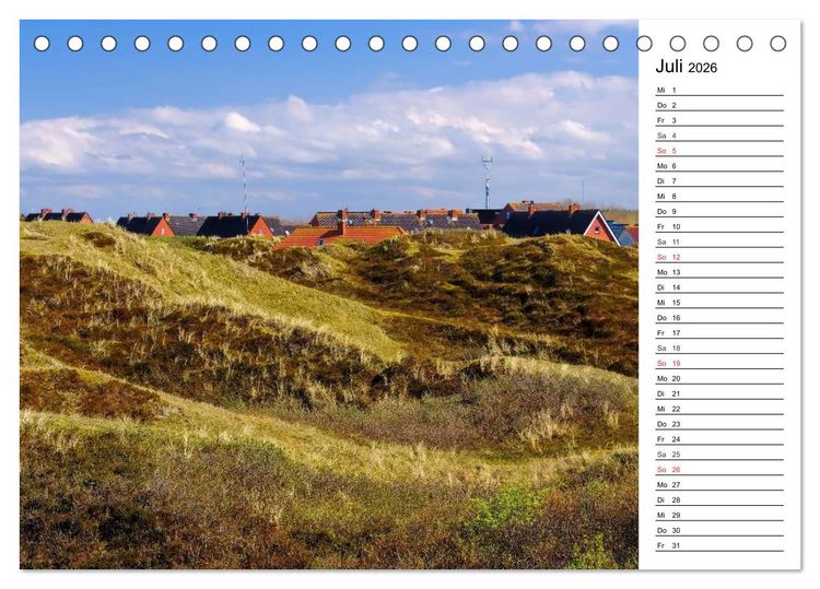 Produktbild: Langeoog - Sch&ouml;nste Insel Ostfrieslands (Tischkalender 2026 DIN A5 quer), CALVENDO Monatskalender