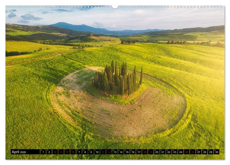 Produktbild: DIE TOSKANA IM FR&Uuml;HLING (hochwertiger Premium Wandkalender 2026 DIN A2 quer), Kunstdruck in Hochglanz