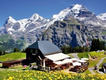 Produktbild: CALVENDO Puzzle Allmendhubel - Eiger-M&ouml;nch-Jungfrau - swissmountainview.ch | 1000 Teile Lege-Gr&ouml;&szlig;e 64x48cm Foto-Puzzle f&uuml;r gl&uuml;ckliche Stunden