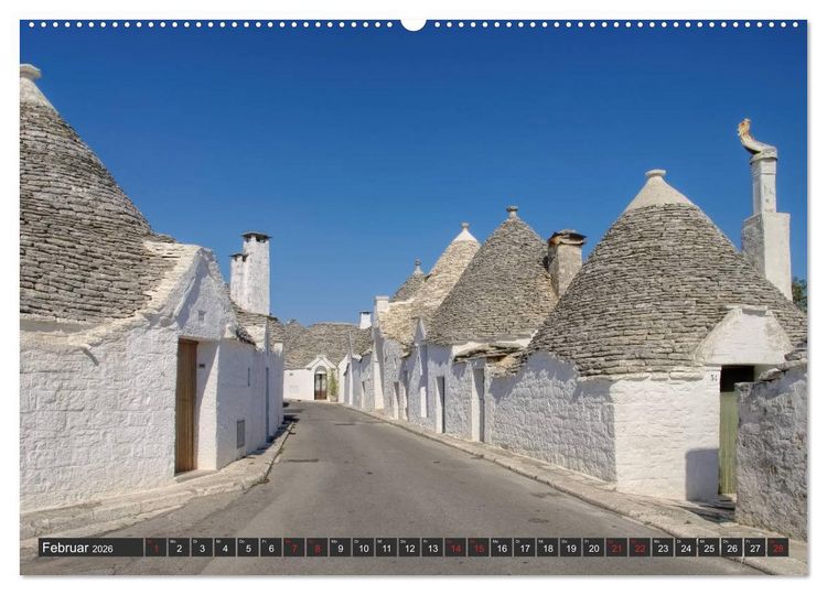 Produktbild: Trulli in Apulien - Einzigartige Rundh&auml;user im S&uuml;den Italiens (Wandkalender 2026 DIN A2 quer), CALVENDO Monatskalender