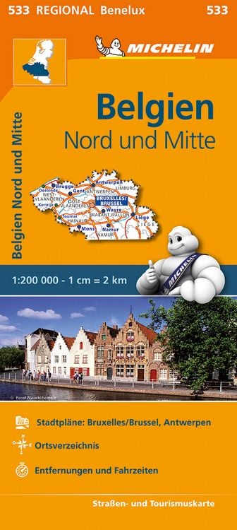 Produktbild: Michelin Belgien Nord und Mitte. 1:200.000