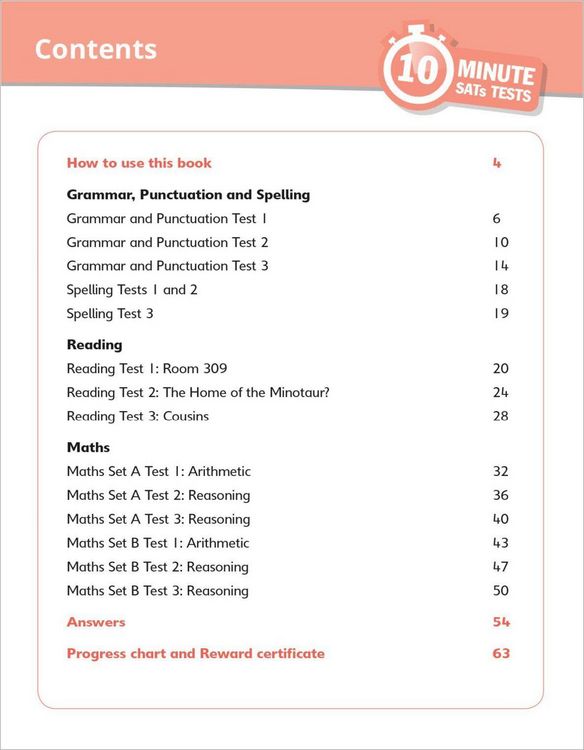 Produktbild: Grammar, Reading & Maths 10-Minute Tests Ages 9-10