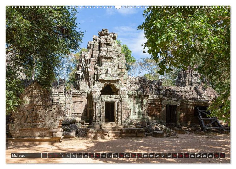 Produktbild: Angkor - Die Tempel der Khmer (hochwertiger Premium Wandkalender 2026 DIN A2 quer), Kunstdruck in Hochglanz