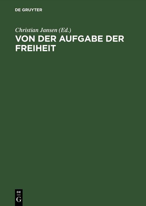 Produktbild: Von der Aufgabe der Freiheit