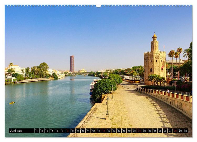 Produktbild: Sevilla - Traumziel in Andalusien (hochwertiger Premium Wandkalender 2026 DIN A2 quer), Kunstdruck in Hochglanz