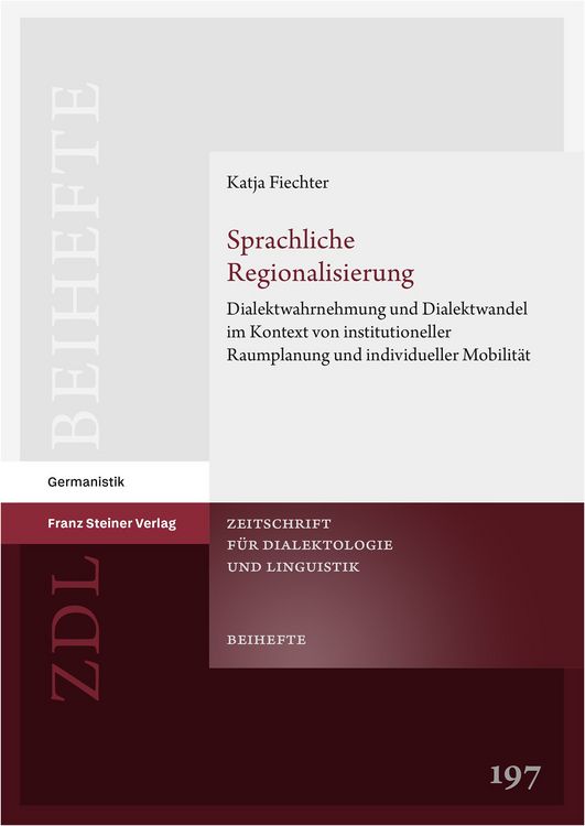 Produktbild: Sprachliche Regionalisierung