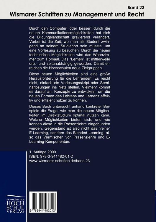 Produktbild: Einsatz von E-Learning in Vorlesungen und Seminaren