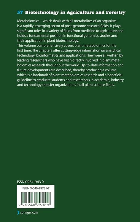 Produktbild: Plant Metabolomics