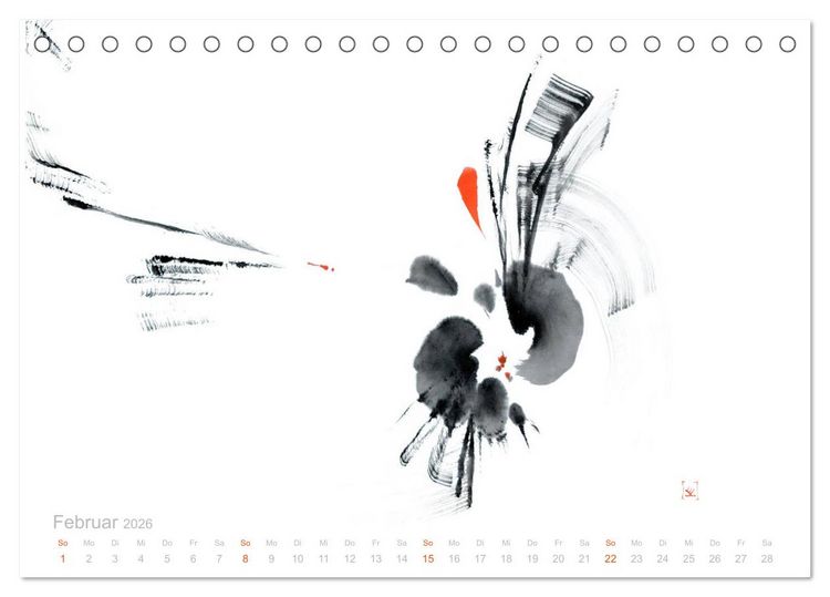 Produktbild: Simply Black and White/ Einfach Schwarz und Weiss - Kunst (Tischkalender 2026 DIN A5 quer), CALVENDO Monatskalender
