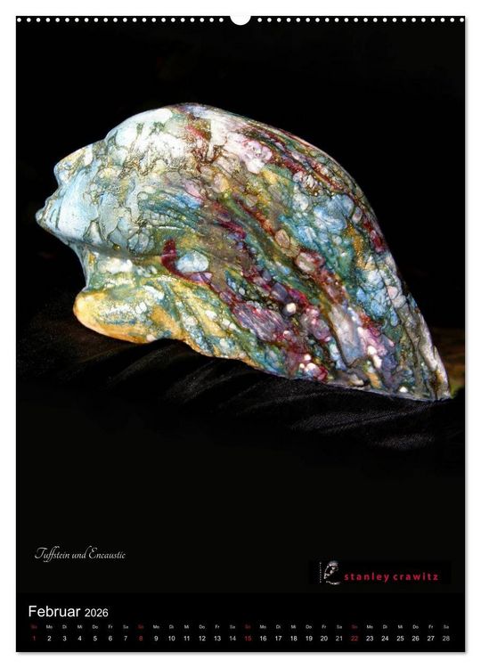Produktbild: Kunstkalender 2026 - Encaustic und Tuffstein - Skulpturen (hochwertiger Premium Wandkalender 2026 DIN A2 hoch), Kunstdruck in Hochglanz
