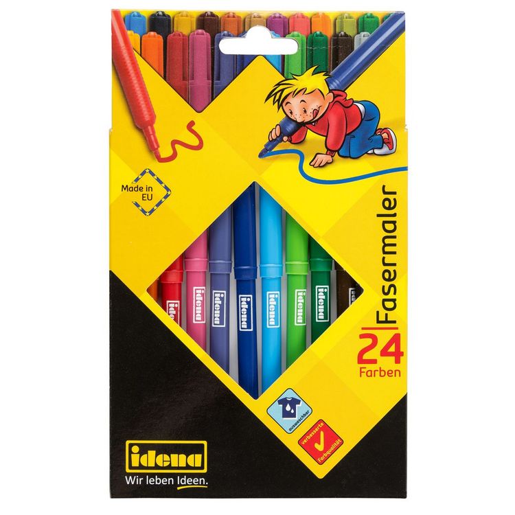 Produktbild: Idena Fasermaler Strichst&auml;rke: 2 mm 24 St&uuml;ck