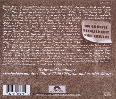 Produktbild: Heurige und gestrige Lieder
