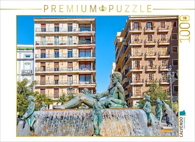 Produktbild: CALVENDO Puzzle Turia-Brunnen | 1000 Teile Lege-Gr&ouml;&szlig;e 64x48cm Foto-Puzzle f&uuml;r gl&uuml;ckliche Stunden